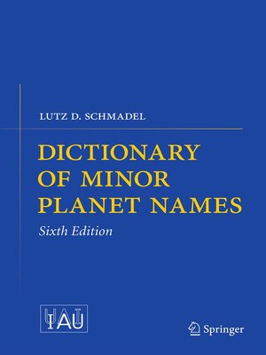 cover image of Dictionary of Minor Planet Names